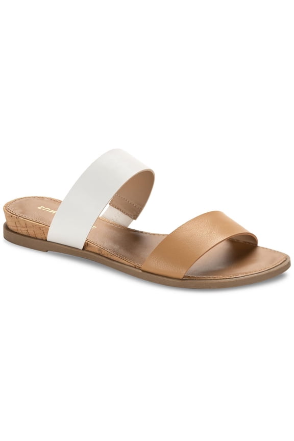 Womens Braided Open Toe Slide Sandals