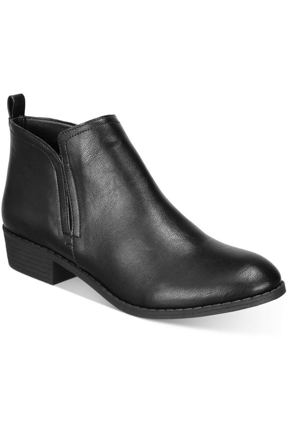 Womens Cadee Faux Leather Zipper Ankle Boots