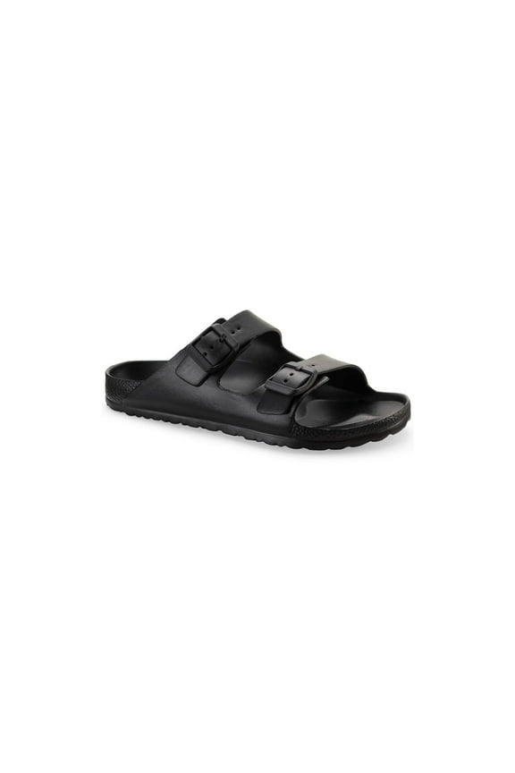 Womens Dayvina Pool Slide Flat Sandals, BLACK, Size