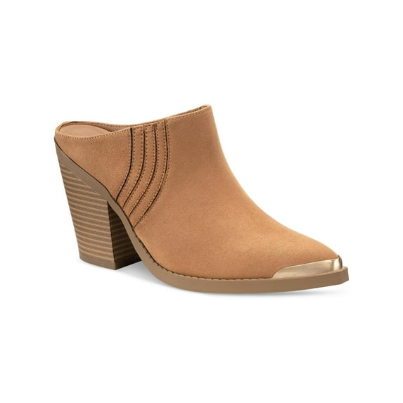 Sun + Stone Womens Deyzaa Metallic Pointed Toe Mules