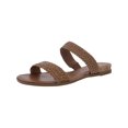 thumbnail image 1 of Sun + Stone Womens Easten Faux Leather Slip On Slide Sandals, 1 of 3