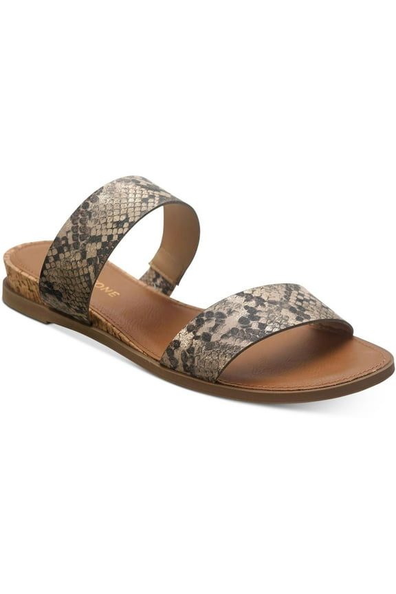 Womens Easten Snake Print Slip On Slide Sandals