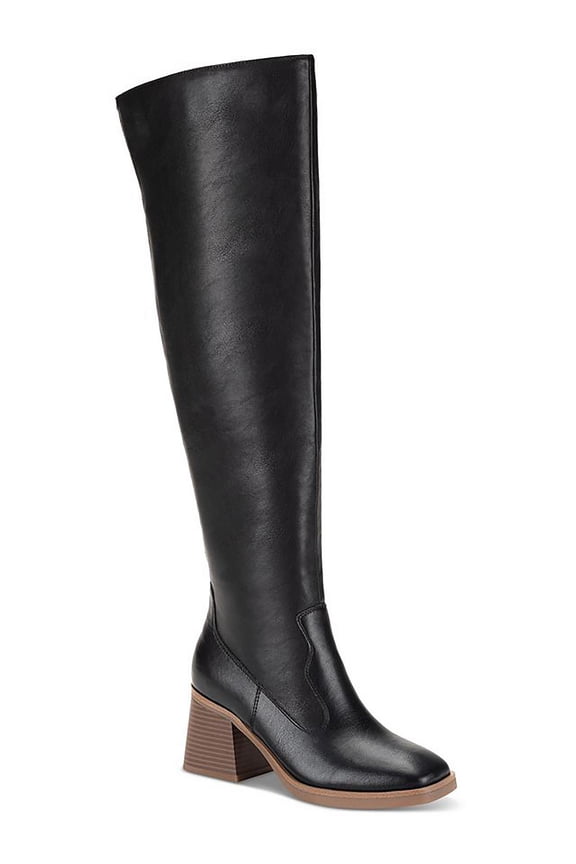 Womens Faux Leather Tall Over-The-Knee Boots