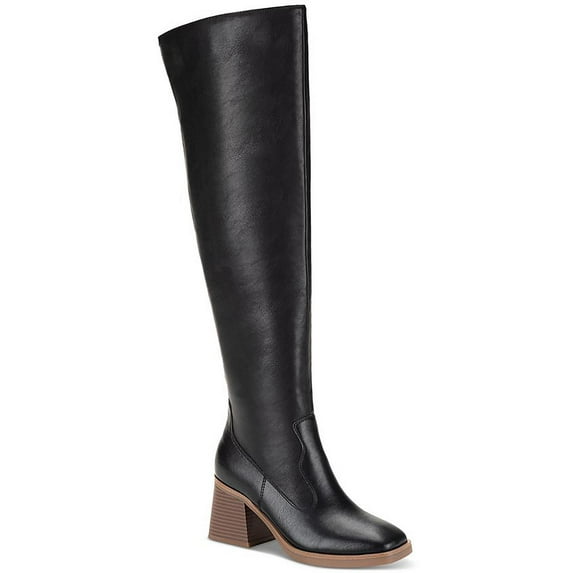 Sun + Stone Womens Faux Leather Tall Over-The-Knee Boots