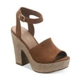 thumbnail image 1 of Sun + Stone Womens Fey Faux Suede Ankle Strap Heels, 1 of 5