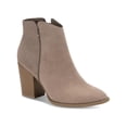 thumbnail image 1 of Sun + Stone Womens Graceyy Microsuede Embossed Ankle Boots, 1 of 3