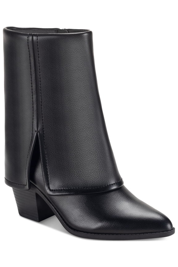 Sun Stone Womens Ibizaa Cuff Booties Black Smooth 6M