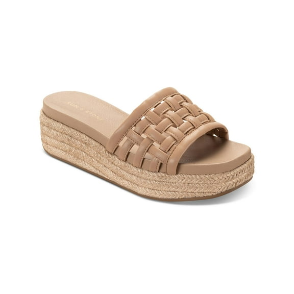 Sun + Stone Womens JORDANAA Square Toe Platform Espadrilles