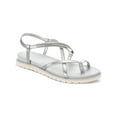 thumbnail image 1 of Sun + Stone Womens Juune Faux Leather Toe-Post Slingback Sandals, 1 of 3