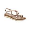thumbnail image 1 of Sun + Stone Womens Juune Faux Leather Toe-Post Slingback Sandals, 1 of 3