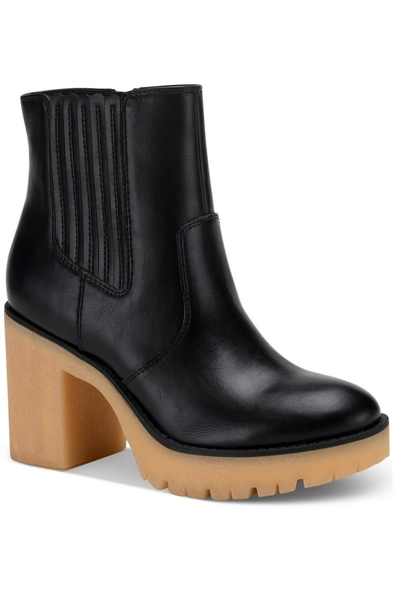 Womens Lennii  Faux Leather Platform Ankle Boots