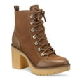 thumbnail image 1 of Sun + Stone Womens Lennonn Microsuede Ankle Combat & Lace-up Boots, 1 of 3