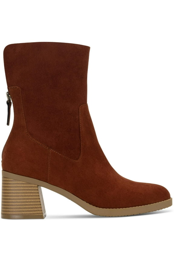 Womens Lyraa Block Heel Laceless Ankle Boots