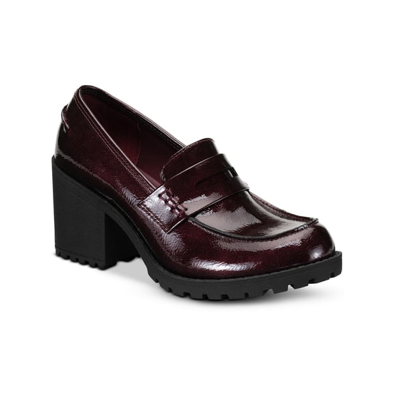 Sun   Stone Womens Maycee Patent Heeled Loafers