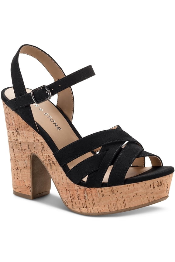 Womens Naomii Faux Suede Strappy Heels