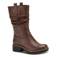thumbnail image 1 of Sun + Stone Womens Nelliee Faux Leather Zipper Mid-Calf Boots, 1 of 10