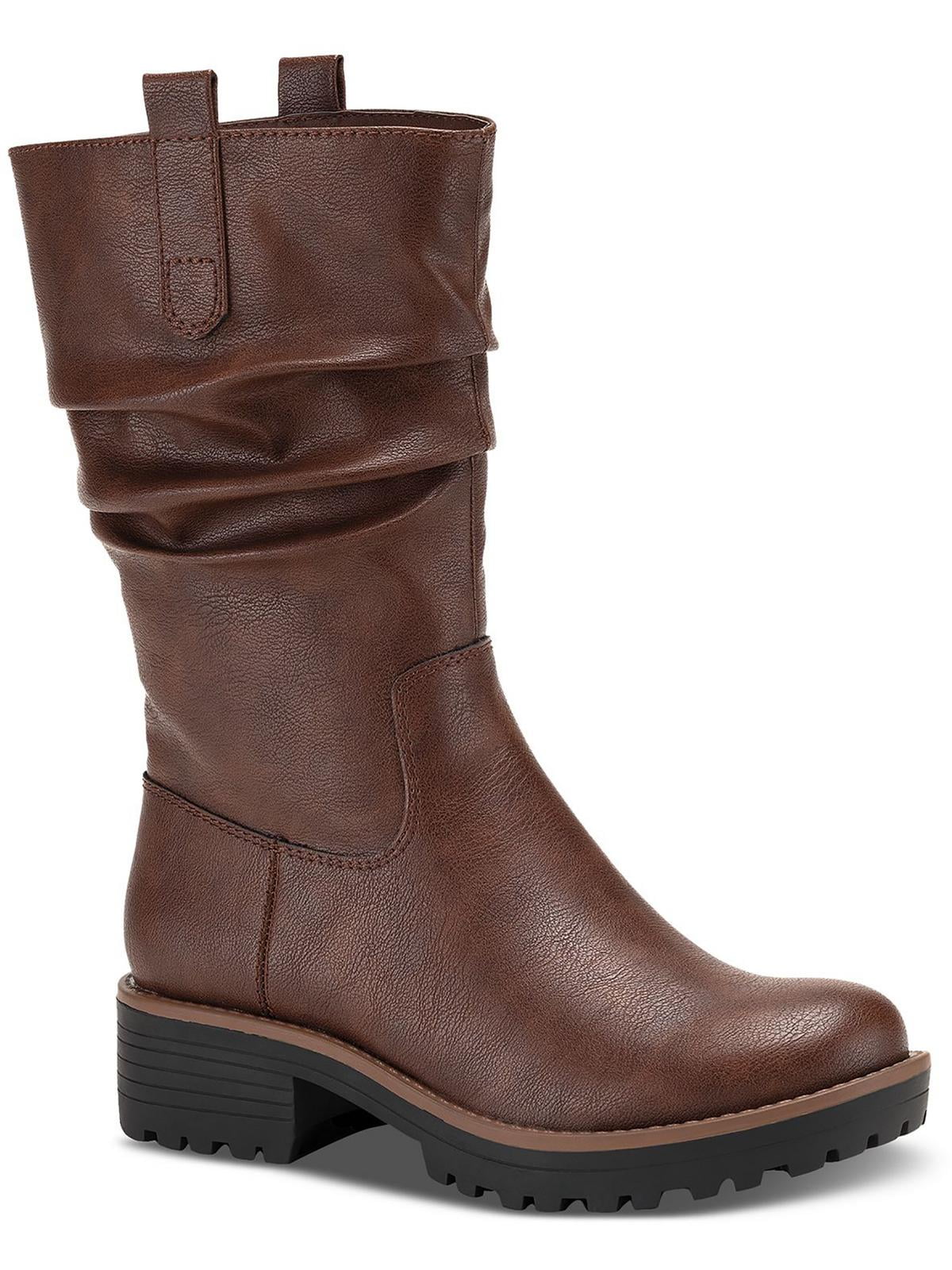 Sun + Stone Women's Orlaa Cold Weather Lug Sole Boots Brown Size 6.5 M