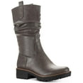 thumbnail image 1 of Sun + Stone Womens Nelliee Lug Sole Zipper Mid-Calf Boots, 1 of 3