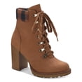 thumbnail image 1 of Sun + Stone Womens Octavia Faux Leather Ankle Combat & Lace-up Boots, 1 of 3