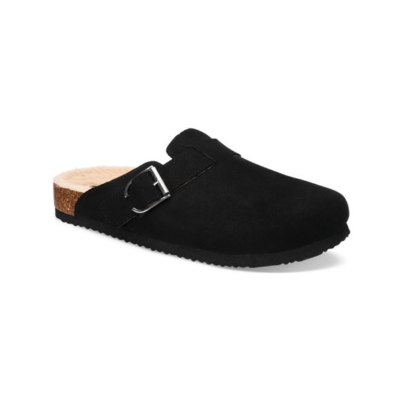 Sun + Stone Womens PERLAA Faux Suede Slip On Slide Slippers