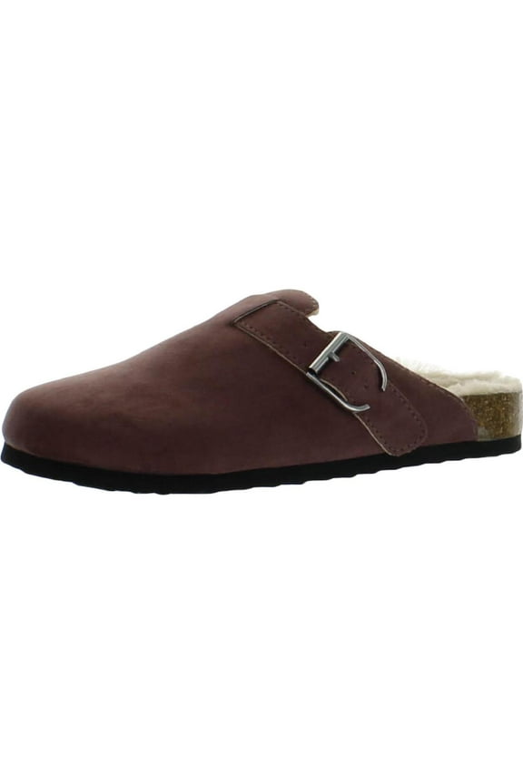 Womens PERLAA Suede Slip On Slide Slippers