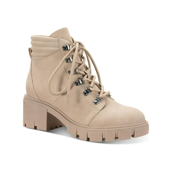 Sun + Stone Womens Ruthee Faux Leather Round Toe Ankle Boots