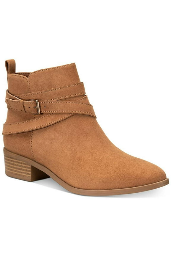 Sun + Stone Womens Saandis Microsuede Zip-Up Ankle Boots