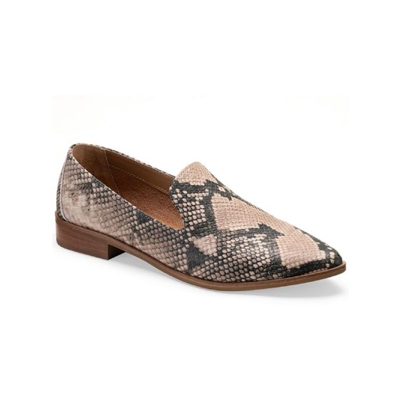 Sun + Stone Womens Selenna Leather Pointed Toe Smoking Loafers