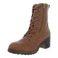 thumbnail image 1 of Sun + Stone Womens Sloanie Faux Leather Double Zipper Ankle Boots, 1 of 3