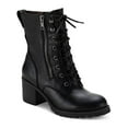 thumbnail image 1 of Sun + Stone Womens Sloanie Faux Leather Double Zipper Ankle Boots, 1 of 5