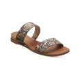 thumbnail image 1 of Sun + Stone Womens Snake Print Open Toe Slide Sandals, 1 of 5
