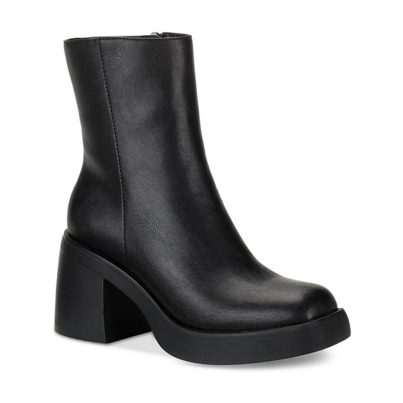 Sun + Stone Womens TIANNA Faux Leather Zipper Mid-Calf Boots