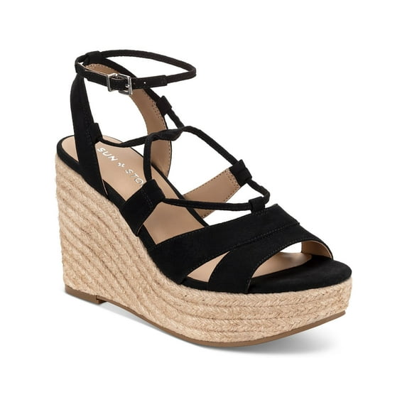 Sun + Stone Womens TIINSLEY Ankle strap Strappy Wedge Sandals