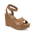 thumbnail image 1 of Sun + Stone Womens Tiaraa Ankle Strap Heeled Wedge Sandals, 1 of 3