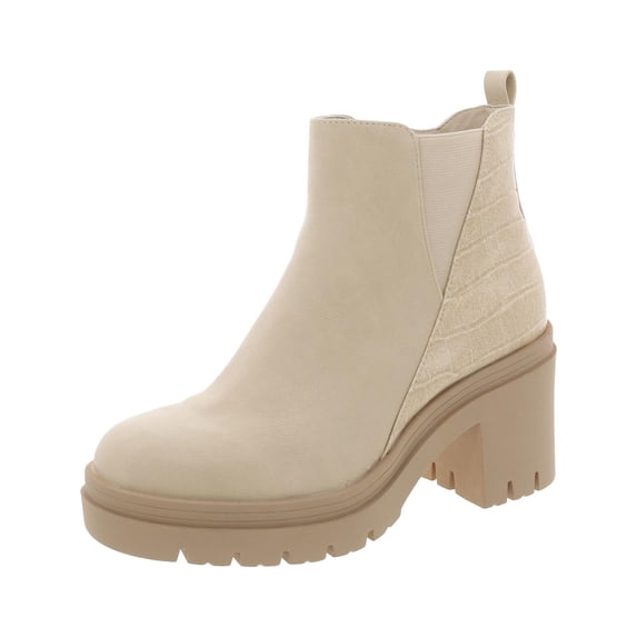 Sun + Stone Womens Veronikaa Animal Print Faux Leather Chelsea Boots