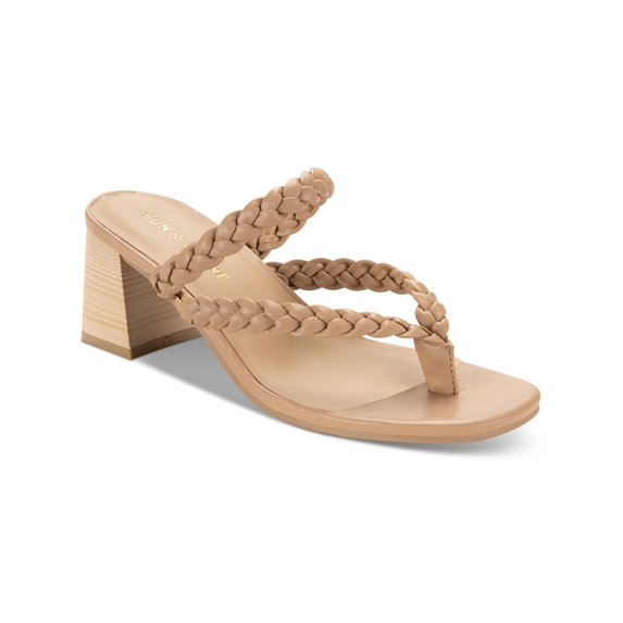 Sun + Stone Womens Winnie Braided Slip On Slide Sandals