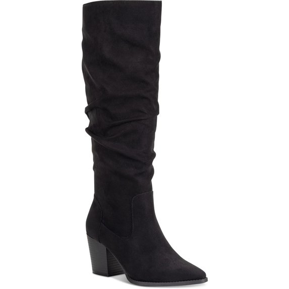 Sun + Stone Womens Zip Up Pointed Toe Knee-High Boots