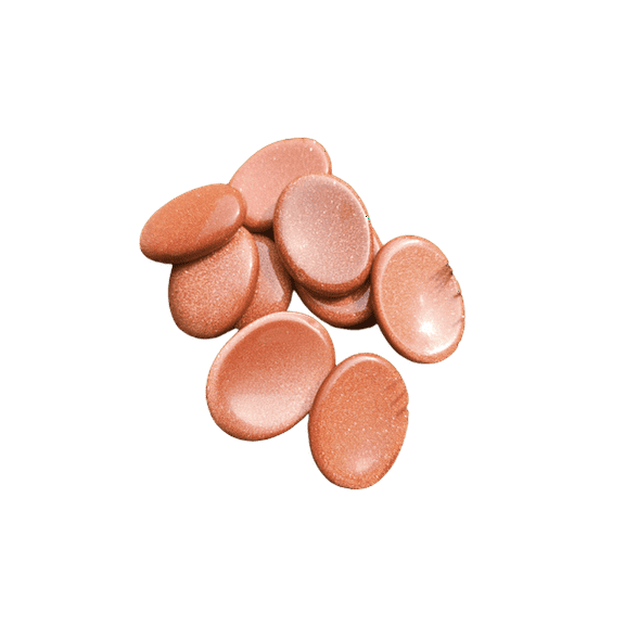 Sun Stone Worry Stone for Crystal Healing Pocket Palm Stone Thumb Stone 2 Pcs