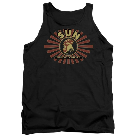 Sun Sun Ray Rooster Adult Tank Top Black
