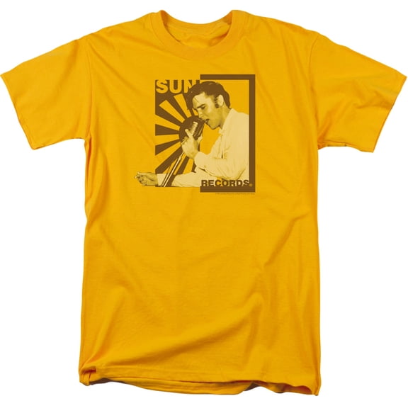 Sun - Sun Records Slvis On The Mic - Short Sleeve Shirt - X-Large