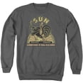 thumbnail image 1 of Sun Sun Rooster Adult Crewneck Sweatshirt Charcoal, 1 of 1