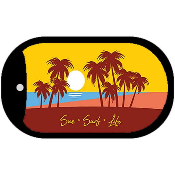 Sun Surf Life Novelty Metal Dog Tag Necklace DT-11901 2" x 1" Dog Tag (DT)