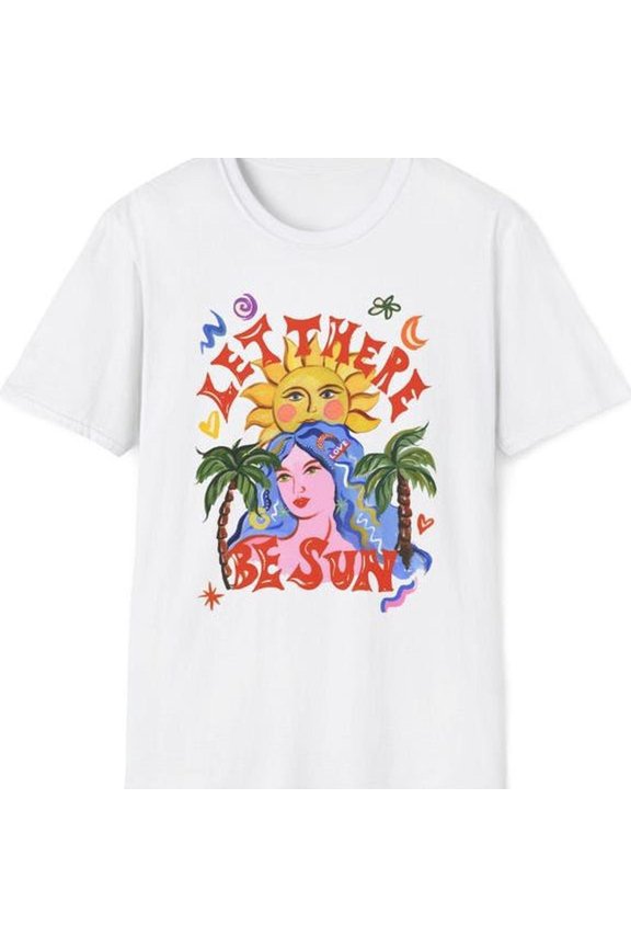 Sun T-S1Hirt R Sun Goddess with TropiC1Al Palm Graphic