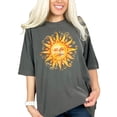 thumbnail image 1 of Sun T-Shirt, Sun Face Tee, Graphic Sun Shirt, Celestial Sun Design, Vintage Sun Print, Boho Sun Art Shirt, Cosmic Sun TShirt, Unique Sun Tee, Pepper Comfort Colors T-Shirt, 3XL, 1 of 1