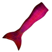 Sun Tail Mermaid Fiji Red Tail Skin, Teen/Adult Size Junior Large Monofin not included.