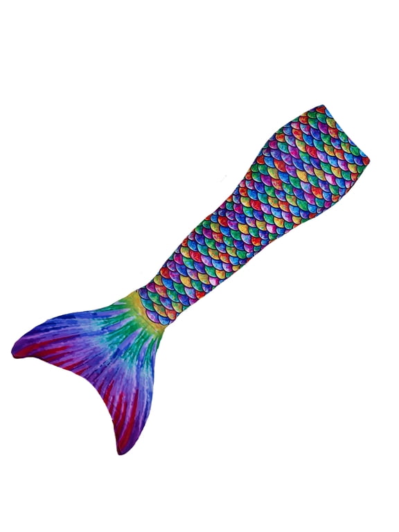 Sun Tail Mermaid Hawaiian Rainbow Tail Skin, Teen/Adult Size Junior Small (Monofin not included.)