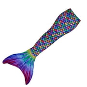 Sun Tail Mermaid Hawaiian Rainbow Tail Swimsuit, Girls
