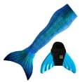 thumbnail image 1 of Sun Tail Mermaid Swim Set; Blue Lagoon Mermaid Tail + Turquoise Monofin for Swimming; size - Teen/Adult Large (JL), 1 of 7