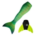 thumbnail image 1 of Sun Tail Mermaid Swim Set; Lime Rickey Mermaid Tail + Lime Green Monofin for Swimming; size - Child Medium, 1 of 7