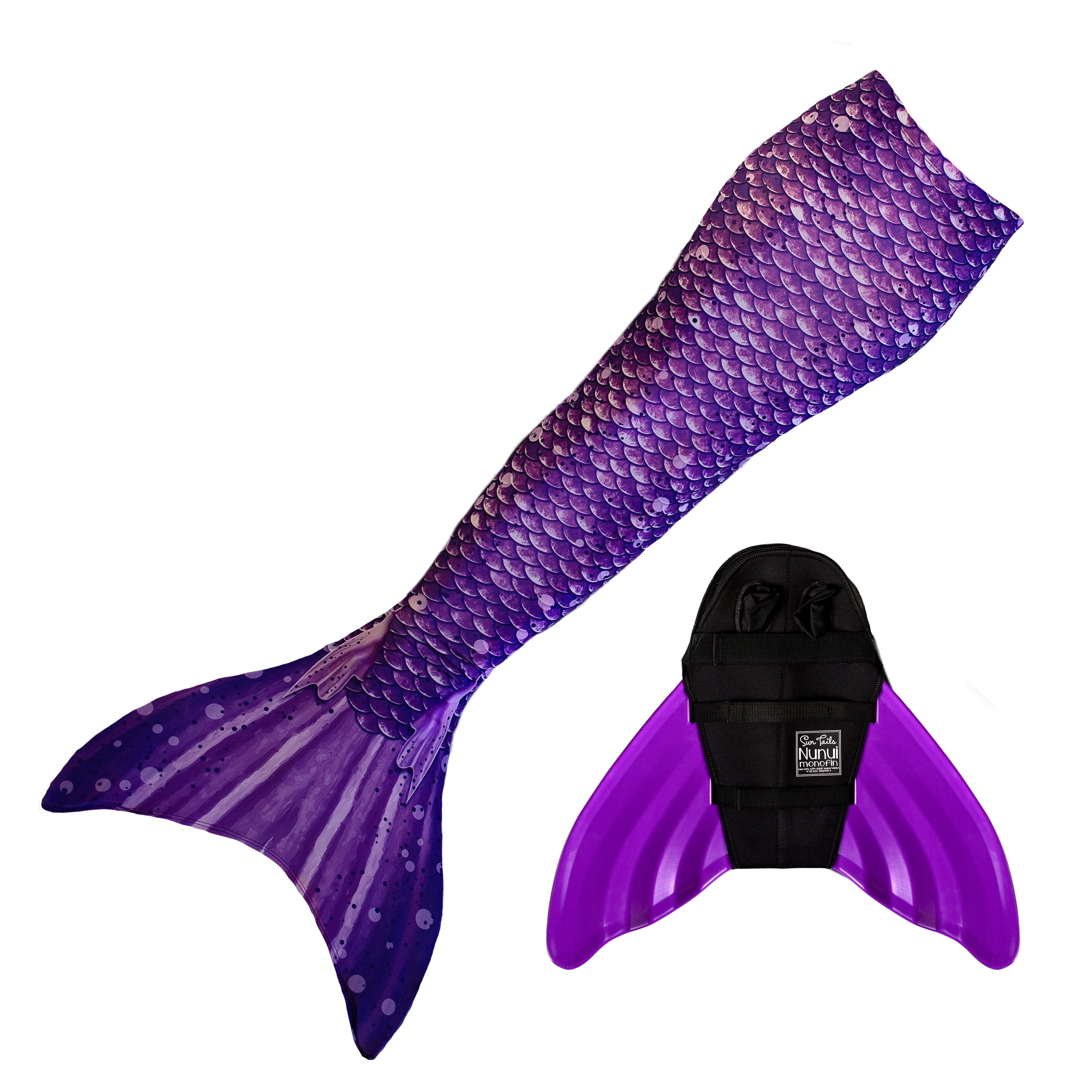 Sun Tail Mermaid Swim Set Paradise Purple, Pool Swim Flippers; Teen